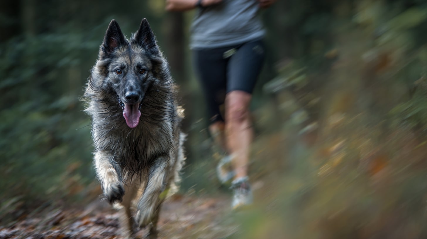 Berger belge Tervueren à la robe fauve charbonnée alliant sportivité et sensibilité